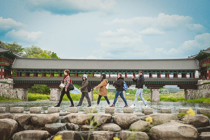 Explore the stunning blend of nature and history as you wander the pathways of serene Gyeongju with picturesque bridges and monumental sites creating unforgettable memories.